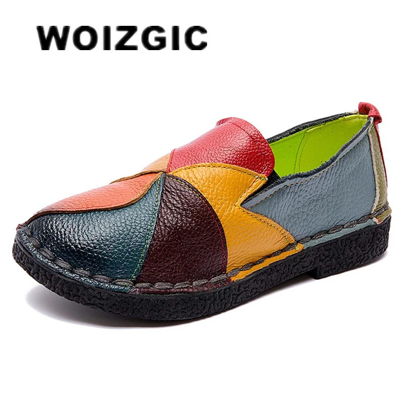 WOIZGIC Female Ladies Women Mother Genuine Leather Shoes Flats Designer Loafers Moccasins Slip On Colorful Plus Size 41 42
WOIZGIC Female Ladies Women Mother Genuine Leather Shoes Flats Designer Loafers Moccasins Slip On Colorful Plus Size 41 42