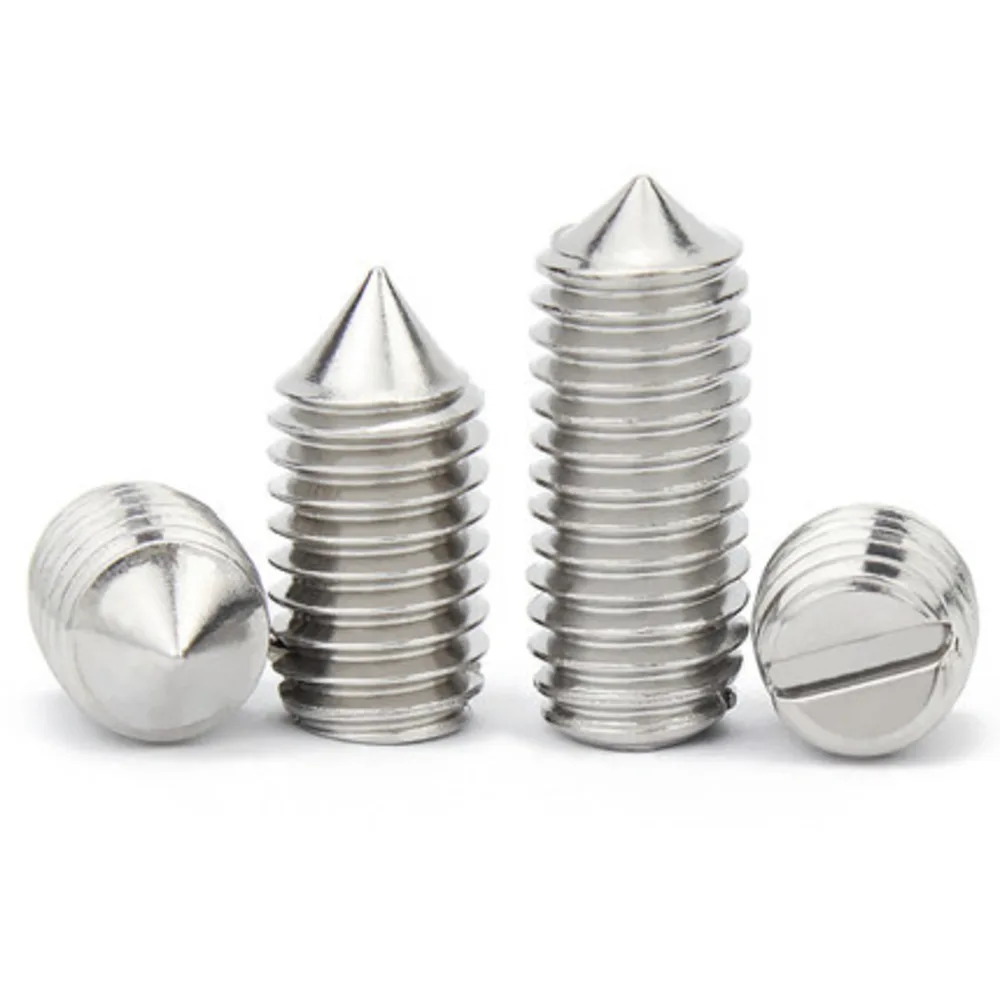 10pcs/lot Stainless Steel Slotted Head Cone Point Grub Set Screw M1.6 M2 M2.5 M3 M4 M5 M6 M8 M10 Tapered End Headless Bolt
10pcs/lot Stainless Steel Slotted Head Cone Point Grub Set Screw M1.6 M2 M2.5 M3 M4 M5 M6 M8 M10 Tapered End Headless Bolt
