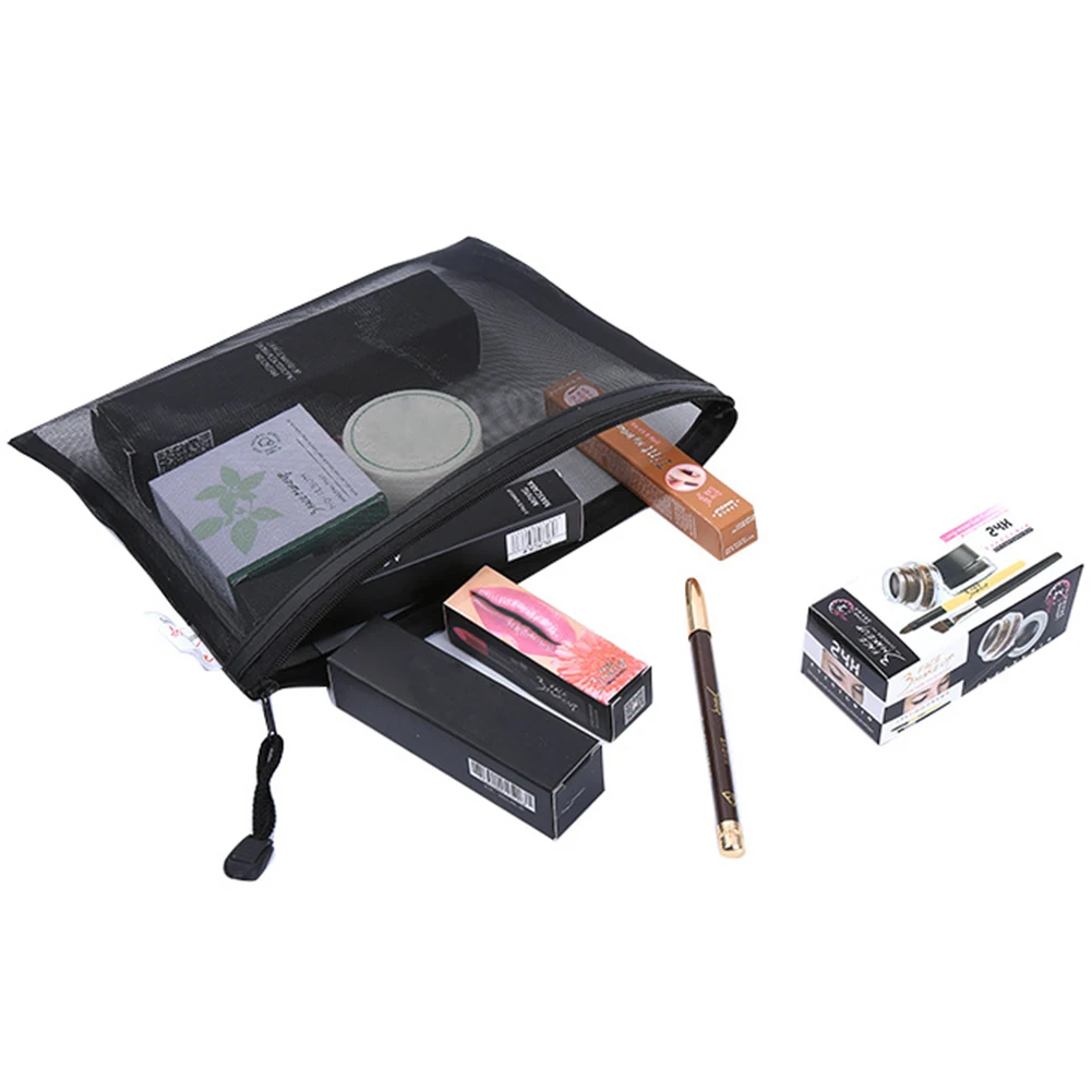 Transparent Mesh Makeup Case Organizer Storage Pouch Casual Zipper Toiletry Wash Bags Make Up Women Travel Cosmetic Bag
Transparent Mesh Makeup Case Organizer Storage Pouch Casual Zipper Toiletry Wash Bags Make Up Women Travel Cosmetic Bag