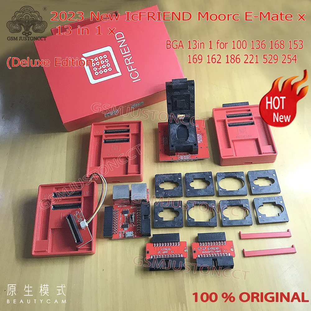 ICFriend High speed E-MATE X E MATE BOX EMATE EMMC BGA 13in1 для 100 168 153 169 162 186 221 529 254 Z3X Easy Jtag - Новинка 2023 года.