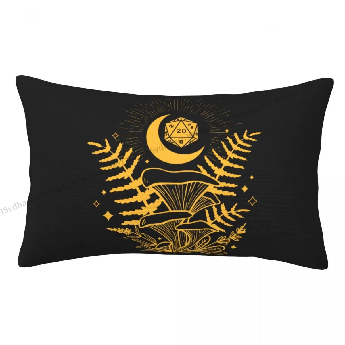 

Forest Mushroom Fern And Moon D20 For Druid Or Nature Cleric Hug Pillowcase DND Game Backpack Cojines Pillow Covers Decorative