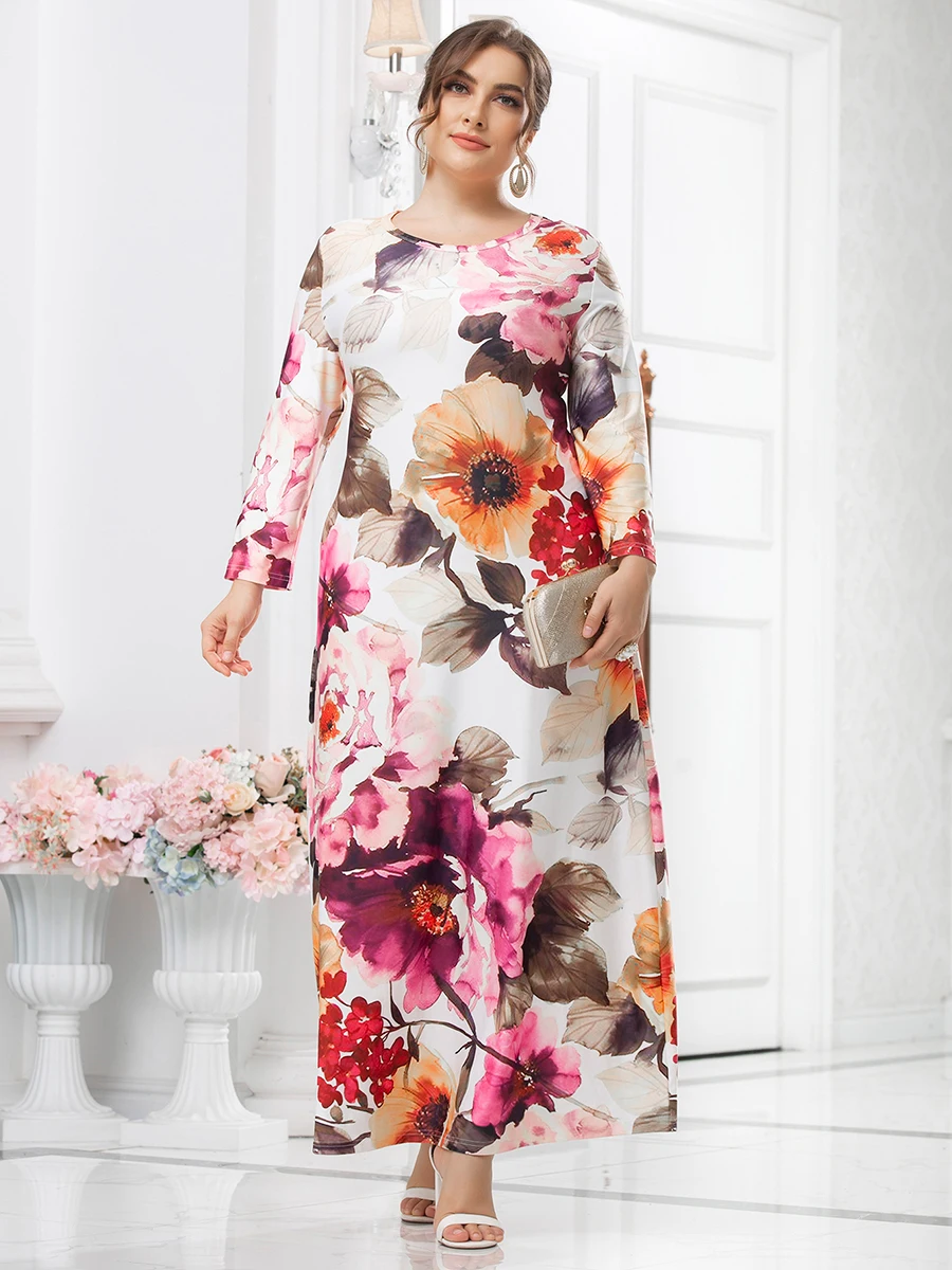 Plus Size White Dress 2022 Women Autumn Winter Long Sleeve Floral Print Casual Dress Big Size Clothes Maxi Long Party Dresses
Plus Size White Dress 2022 Women Autumn Winter Long Sleeve Floral Print Casual Dress Big Size Clothes Maxi Long Party Dresses