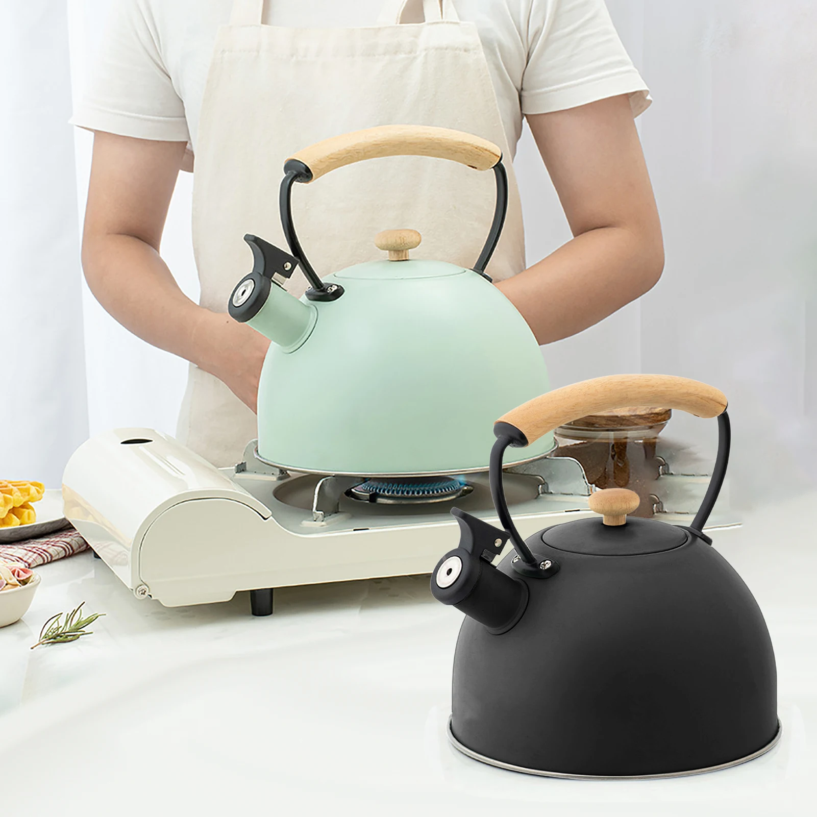 Whistling Teapot For Stovetop Whistling Coffee Tea Kettle Food Grade Stainless Steel Water Boiling Teakettle Loud Whistling
Whistling Teapot For Stovetop Whistling Coffee Tea Kettle Food Grade Stainless Steel Water Boiling Teakettle Loud Whistling