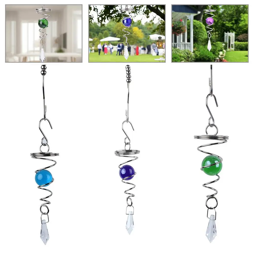 High Quality Wind Chimes Hanging Decoration Spiral Stainless Steel Wind Spinner Windbell Yard Garden Decor Crystal Ball
High Quality Wind Chimes Hanging Decoration Spiral Stainless Steel Wind Spinner Windbell Yard Garden Decor Crystal Ball