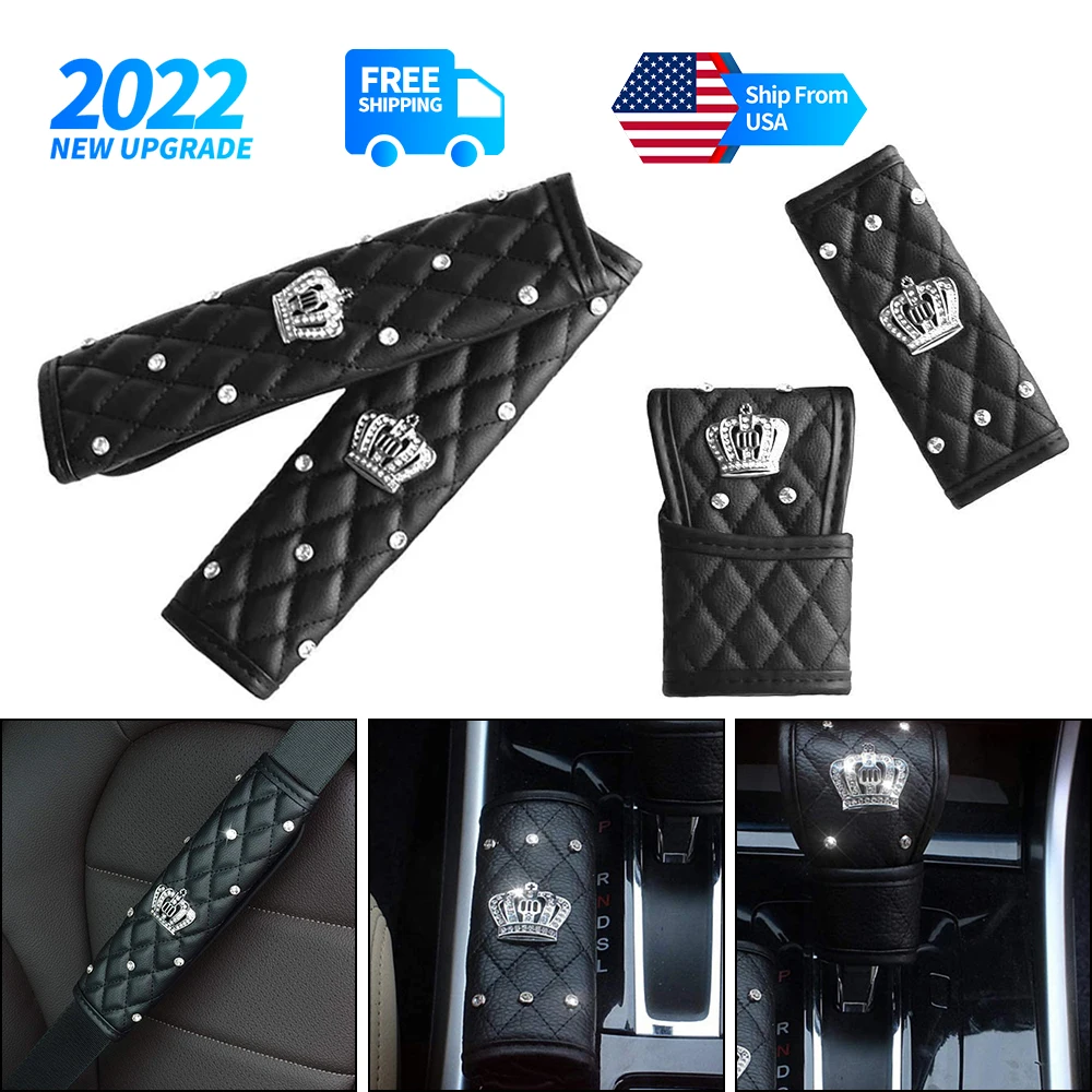 Car Accessories For Women Diamond Bling Seat Belt Cover Pads For Girls Gear Shift Cover Cute Handbrake Cover Universal Leather
Car Accessories For Women Diamond Bling Seat Belt Cover Pads For Girls Gear Shift Cover Cute Handbrake Cover Universal Leather