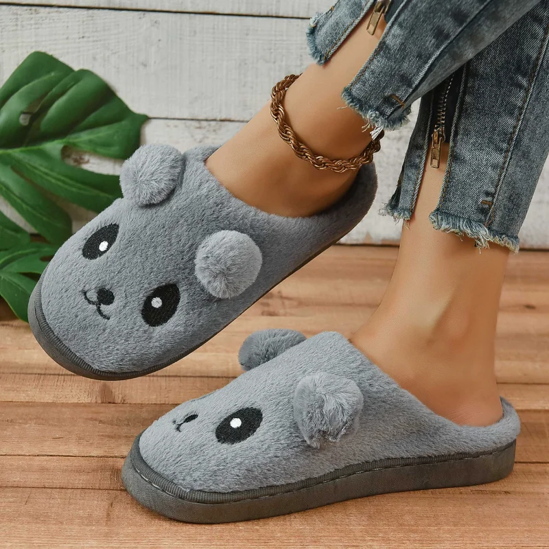Women's Slippers Fashionable Cute Baotou Plush Non-slip Flat Shoes Slip-On Comfortable Indoor Warm Cotton Slippers Zapatos Mujer
Women's Slippers Fashionable Cute Baotou Plush Non-slip Flat Shoes Slip-On Comfortable Indoor Warm Cotton Slippers Zapatos Mujer