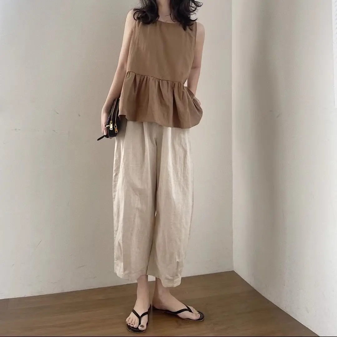 All Match Summer Slim Soft Fashion Women's Pullover Casual Simple Top Pants Suit Vest Retro 2 Set
All Match Summer Slim Soft Fashion Women's Pullover Casual Simple Top Pants Suit Vest Retro 2 Set