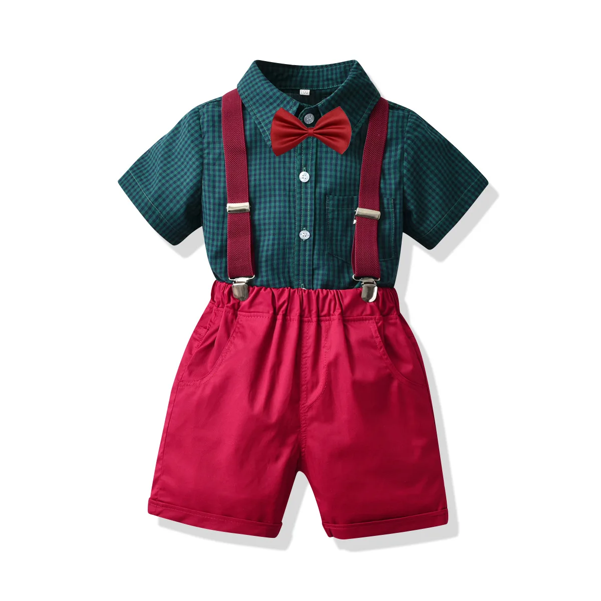 Infant Party Outfits Baby Boy Clothes Toddler Plaid Shirt + Solid Suspender Shorts 2pcs Set Children Gentleman Clothing Sets
Infant Party Outfits Baby Boy Clothes Toddler Plaid Shirt + Solid Suspender Shorts 2pcs Set Children Gentleman Clothing Sets