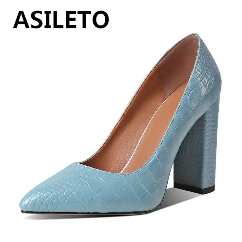 ASILETO Women Patent Leather Pointed Toe 10cm Sqaure Thick Heel Women Dress Shoes Office Blub Slip On Big Size 43 Droppshiping
ASILETO Women Patent Leather Pointed Toe 10cm Sqaure Thick Heel Women Dress Shoes Office Blub Slip On Big Size 43 Droppshiping