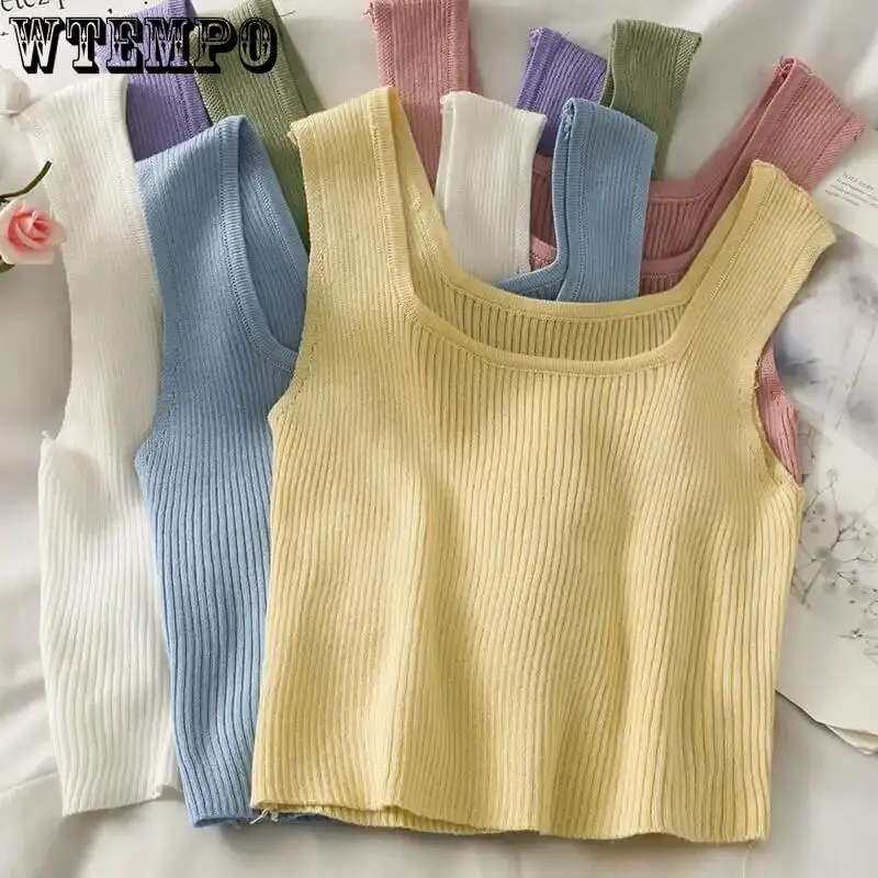 Y2K Knitted Cropped Vest Women's Casual Top Summer Sleeveless Crew Neck Vest Bottoming Camisole Korean Fashion Streetwear Cute
Y2K Knitted Cropped Vest Women's Casual Top Summer Sleeveless Crew Neck Vest Bottoming Camisole Korean Fashion Streetwear Cute