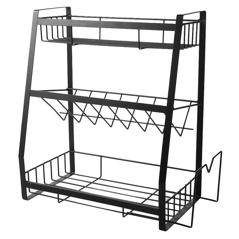 Rack Iron Kitchen Seasoning Holder Three Layer Shelf Organizer Supplies Layers Storage Mount Kitchenware Table Sauce 3
Rack Iron Kitchen Seasoning Holder Three Layer Shelf Organizer Supplies Layers Storage Mount Kitchenware Table Sauce 3