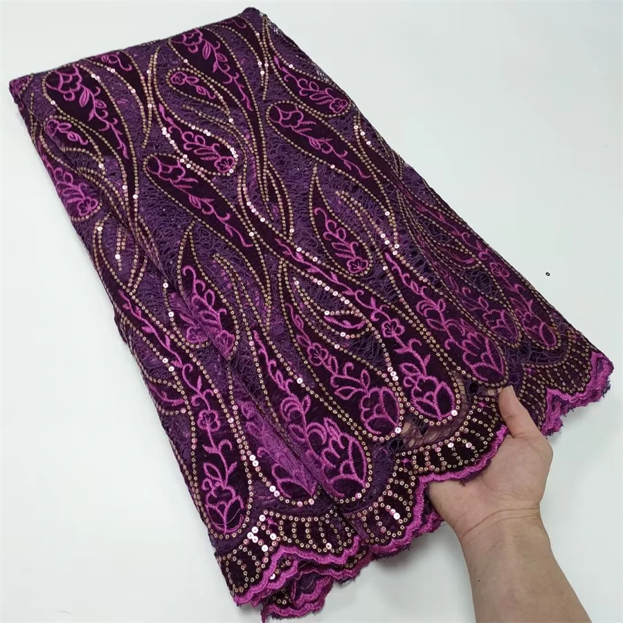 African French Lace Fabric With Sequins Mesh Flocking Lace Embroidery Tulle Lace For Nigeria Wedding Party Dress 5 Yards
African French Lace Fabric With Sequins Mesh Flocking Lace Embroidery Tulle Lace For Nigeria Wedding Party Dress 5 Yards
