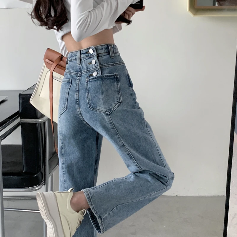 Woman Jeans Pants Fall 2022 High Waist Straight-Leg Pants Light-Colored Jeans Women's Pants Pantalones Vaqueros Mujer
Woman Jeans Pants Fall 2022 High Waist Straight-Leg Pants Light-Colored Jeans Women's Pants Pantalones Vaqueros Mujer