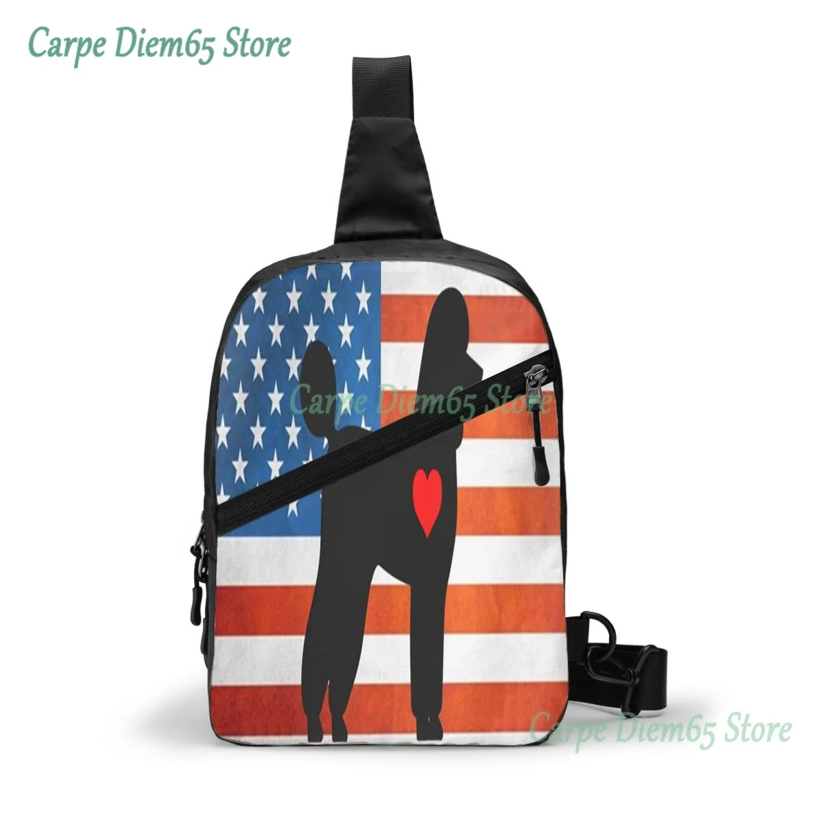 Sling Backpack Bag Poodle Dog Heart Chest Package Crossbody Bag For Cycling Travel Hiking
Sling Backpack Bag Poodle Dog Heart Chest Package Crossbody Bag For Cycling Travel Hiking