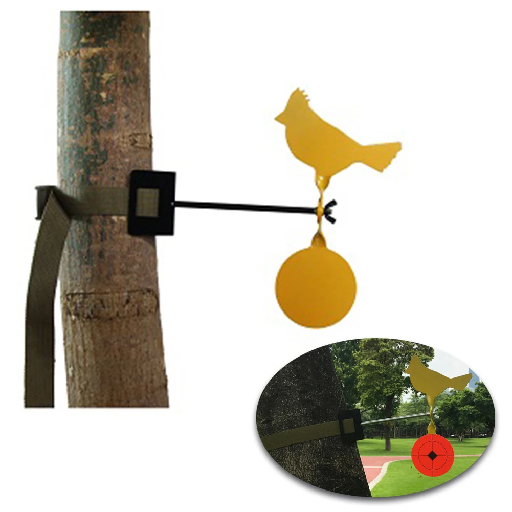 Outdoor Hunting Training Reset Steel Targets With Double Spinners 360° Roation Bird Shape Shootings Training Target Accessories
Outdoor Hunting Training Reset Steel Targets With Double Spinners 360° Roation Bird Shape Shootings Training Target Accessories