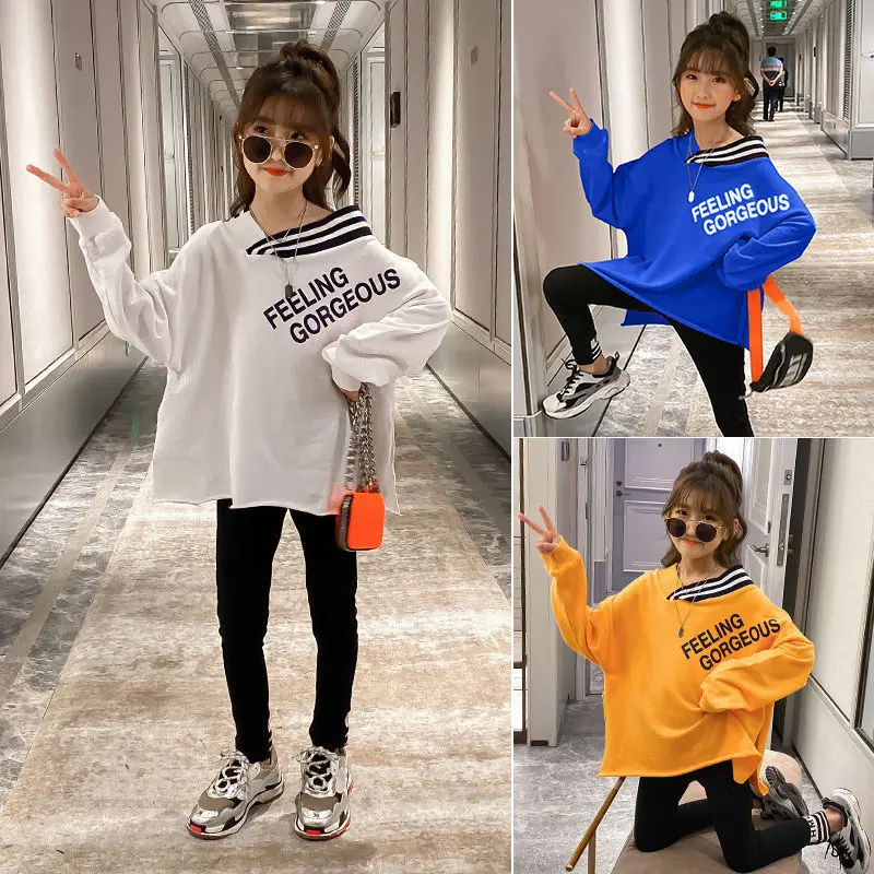 2022 Fashionable Long Sleeve Cotton Children's Letter Printing Clothes Solid Color V-Neck T-shirt Kids Hoodie
2022 Fashionable Long Sleeve Cotton Children's Letter Printing Clothes Solid Color V-Neck T-shirt Kids Hoodie