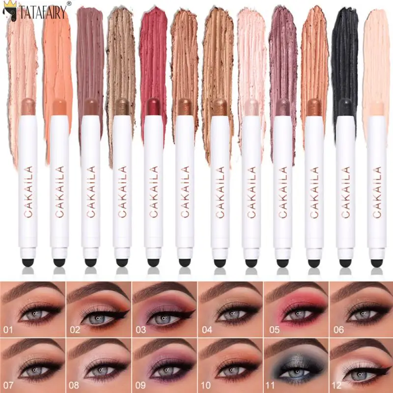 12 Color Glitter Eye Shadow Stick Double Head Matte Eyeshadow Lazy Makeup Waterproof Lasting Shimmer Metallic Eyeshadow Cosmetic
12 Color Glitter Eye Shadow Stick Double Head Matte Eyeshadow Lazy Makeup Waterproof Lasting Shimmer Metallic Eyeshadow Cosmetic