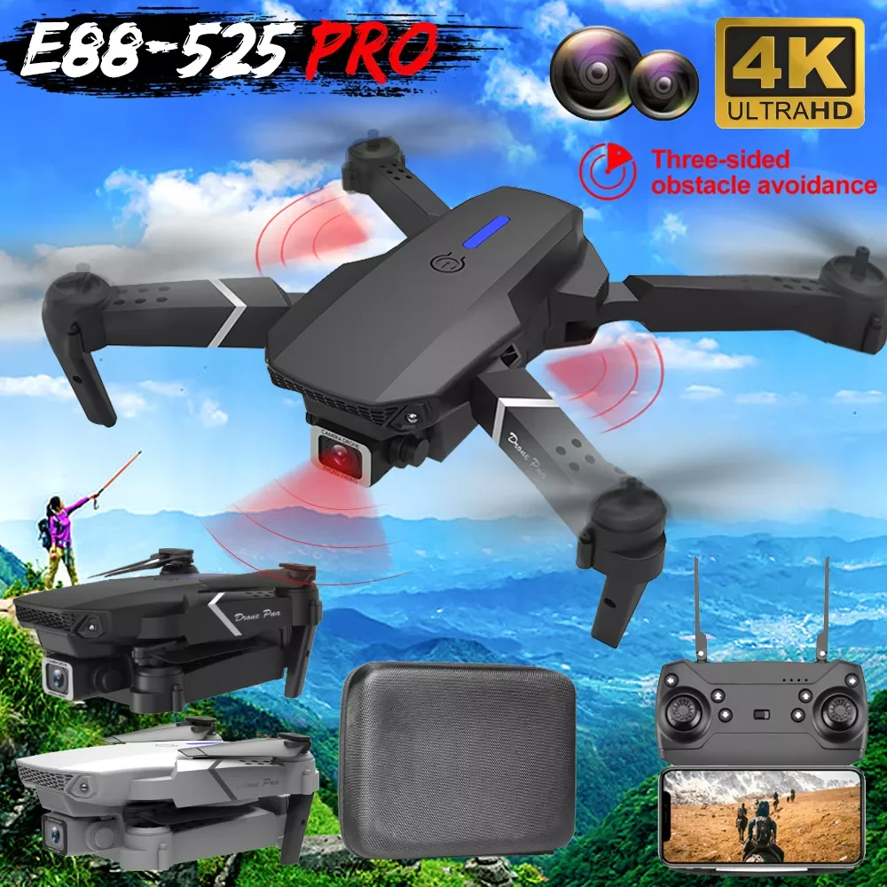 Дрон E88-525 Pro WIFI FPV с широким углом, новый Квадрокоптер с камерой 4K, управляемый обхода по высоте, складной Дрон с дистанционным управлением, Подарочная игрушка
Дрон E88-525 Pro WIFI FPV с широким углом, новый Квадрокоптер с камерой 4K, управляемый обхода по высоте, складной Дрон с дистанционным управлением, Подарочная игрушка