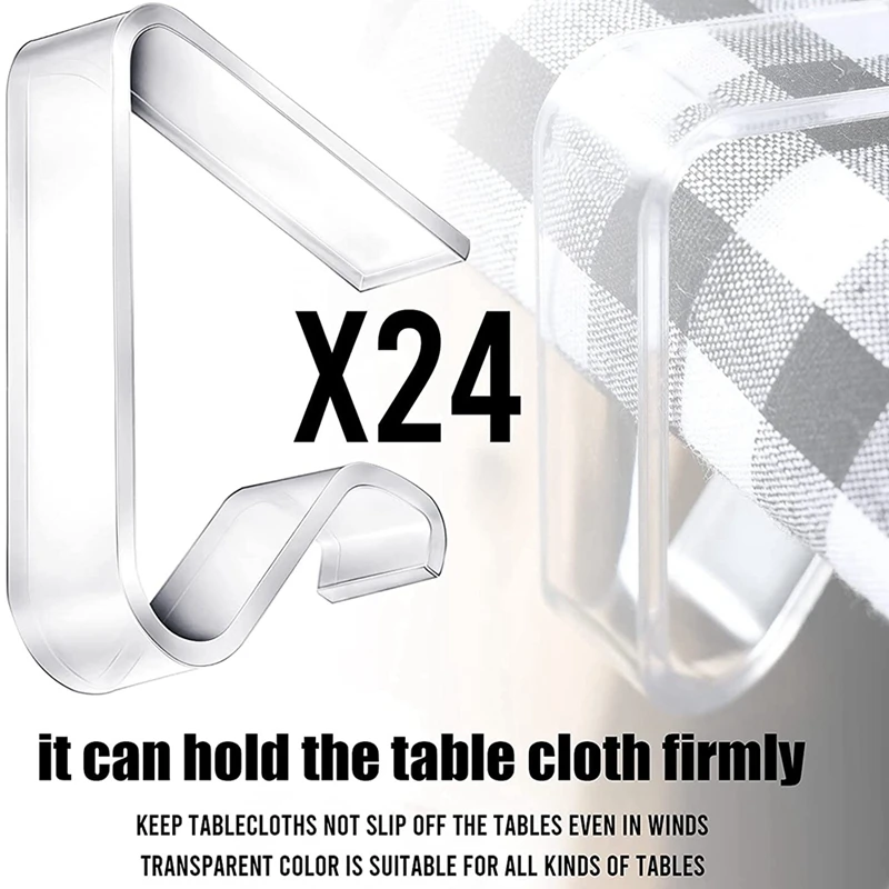 Прозрачная блестящая ткань для стола, держатель для скатерти с зажимами для рождества, дома, свадьбы, 24 шт.
Прозрачная блестящая ткань для стола, держатель для скатерти с зажимами для рождества, дома, свадьбы, 24 шт.