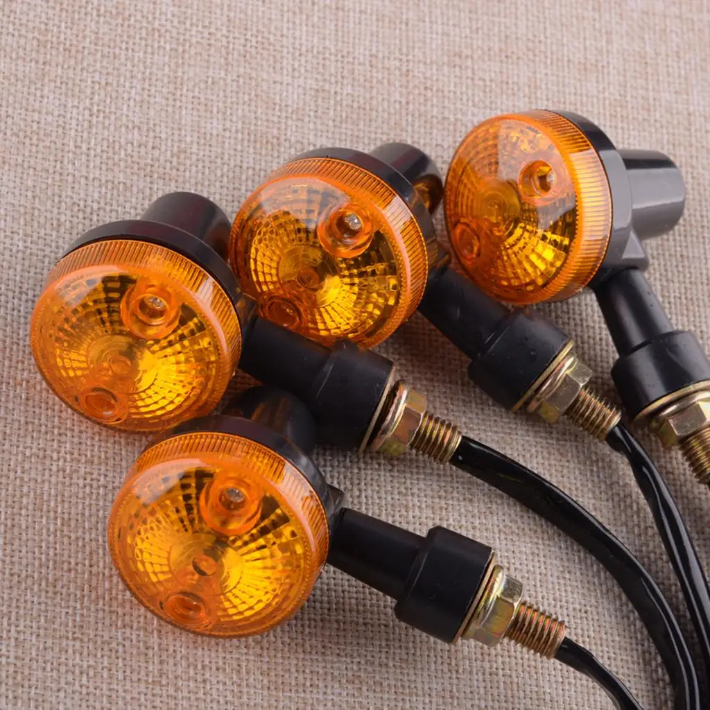 4Pcs 12V Amber Universal Motorbike Turn Signal Indicator Light Blinker Black Shell
4Pcs 12V Amber Universal Motorbike Turn Signal Indicator Light Blinker Black Shell