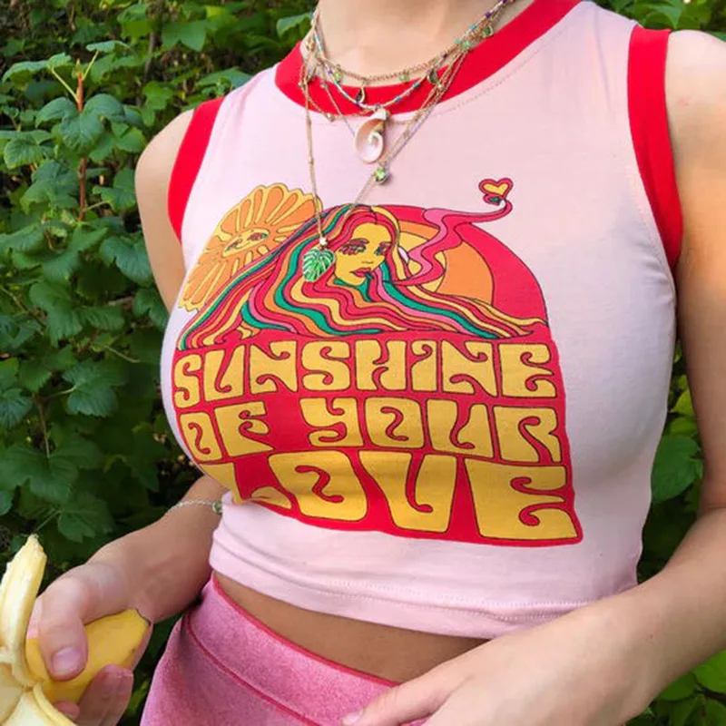 2023 summer new women's basic casual round neck color printing undershirt fashion reveal umbilical hot girl hundred with tops
2023 summer new women's basic casual round neck color printing undershirt fashion reveal umbilical hot girl hundred with tops
