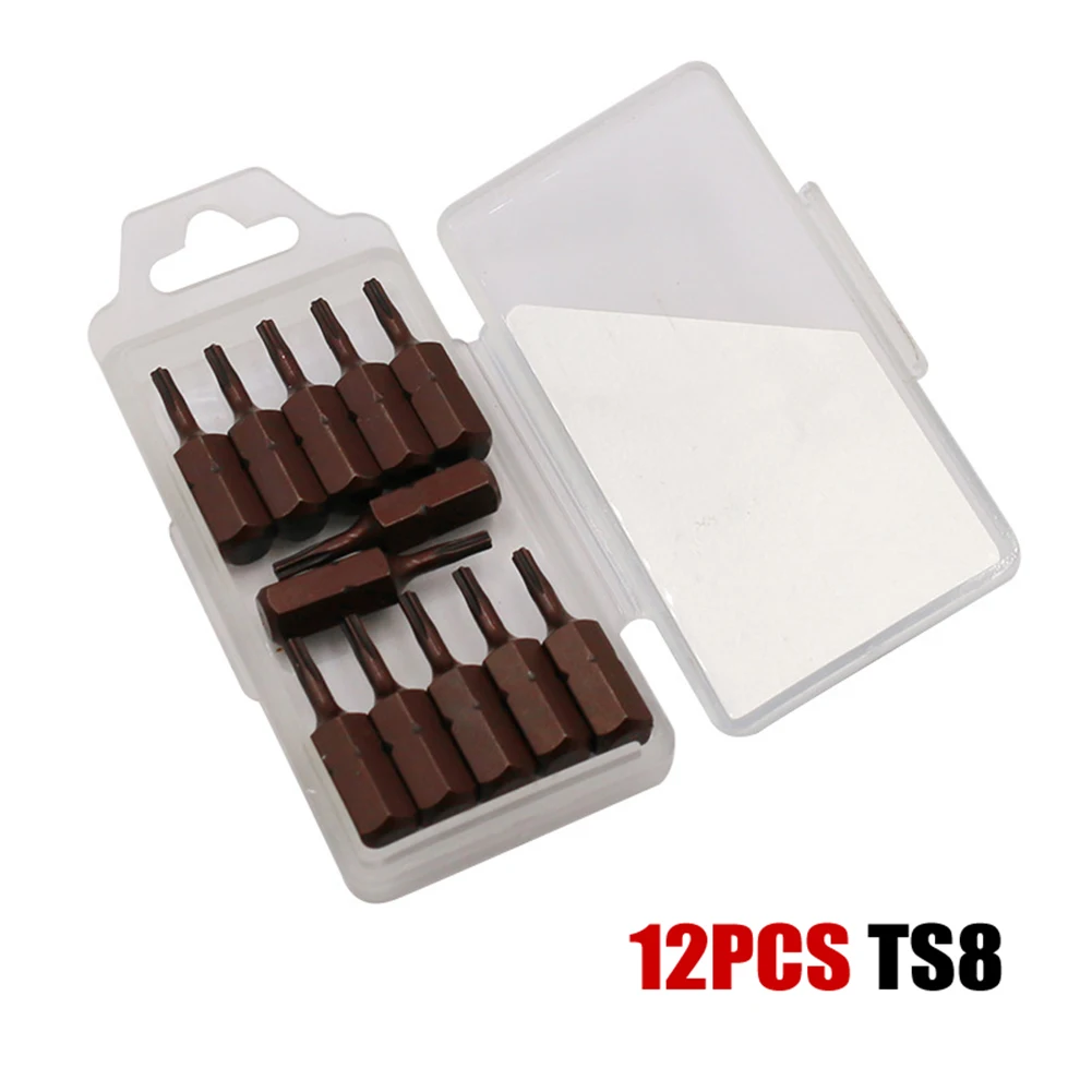 12 Pcs Magnetic Torx Screwdriver Bit 6.35mm Hex Shank 25mm TS8/TS10/TS15/TS20/TS25/TS27/TS30/TS40 For Electric Drill Screwdriver
12 Pcs Magnetic Torx Screwdriver Bit 6.35mm Hex Shank 25mm TS8/TS10/TS15/TS20/TS25/TS27/TS30/TS40 For Electric Drill Screwdriver