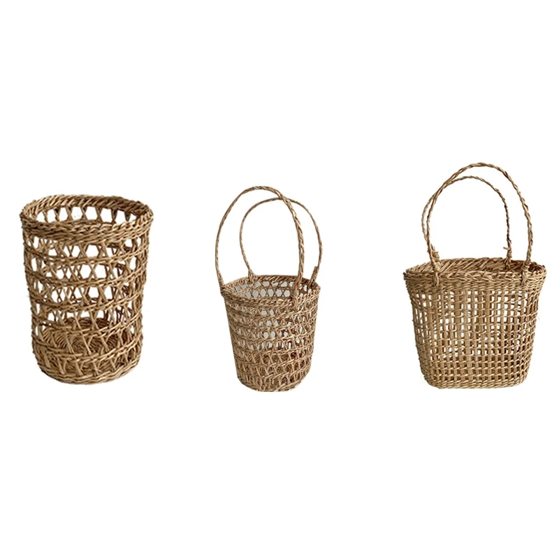 Мини Корзина для цветов, портативная корзина для хранения для домашнего декора, корзина для пикника, плетеная корзина-Органайзер 
Мини Корзина для цветов, портативная корзина для хранения для домашнего декора, корзина для пикника, плетеная корзина-Органайзер