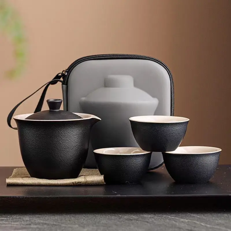 New Chinese Portable Tea Ware Ceramic 1 Pot 3 Cups Travel Tea Ware Mug Storage Bag Tea Ware Insulated Container
New Chinese Portable Tea Ware Ceramic 1 Pot 3 Cups Travel Tea Ware Mug Storage Bag Tea Ware Insulated Container