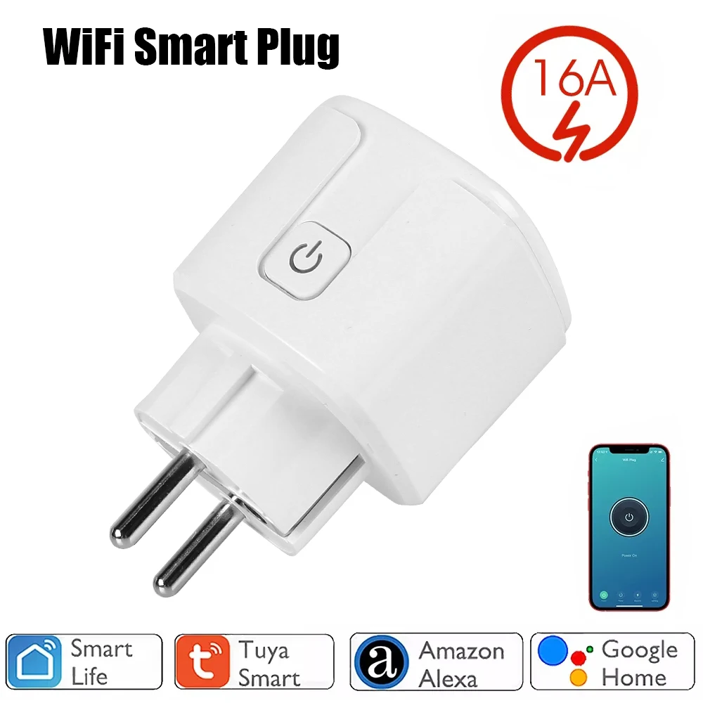 EU/US/BR Socket WiFi 16A Wall Charger Smart Plug Power Monitor Timer Tuya Life APP Work with Alexa Google Home Assistant
EU/US/BR Socket WiFi 16A Wall Charger Smart Plug Power Monitor Timer Tuya Life APP Work with Alexa Google Home Assistant
