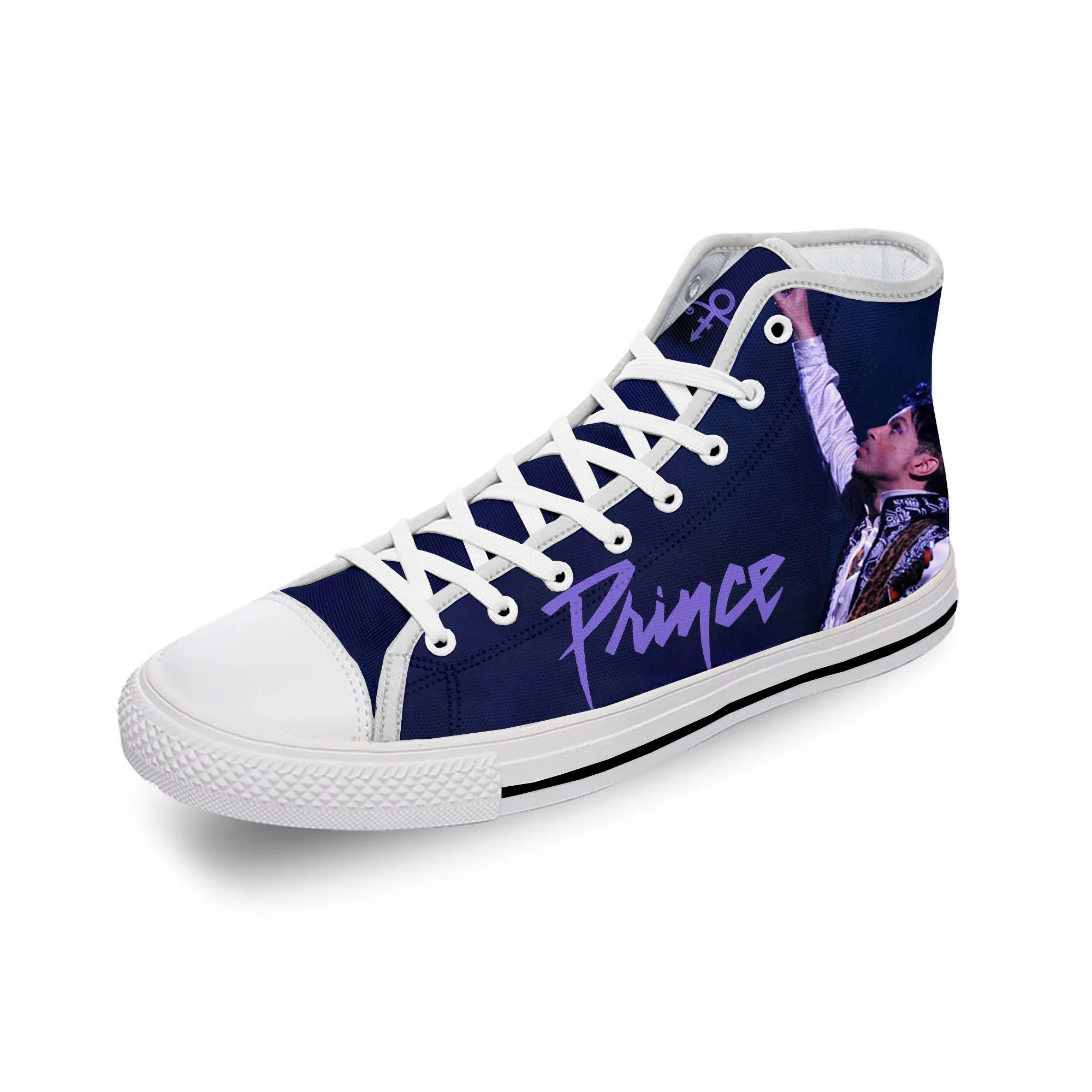 Music Singer Prince Rogers Nelson Purple Rain White Cloth 3D Print High Top Canvas Fashion Shoes Men Women Breathable Sneakers
Music Singer Prince Rogers Nelson Purple Rain White Cloth 3D Print High Top Canvas Fashion Shoes Men Women Breathable Sneakers