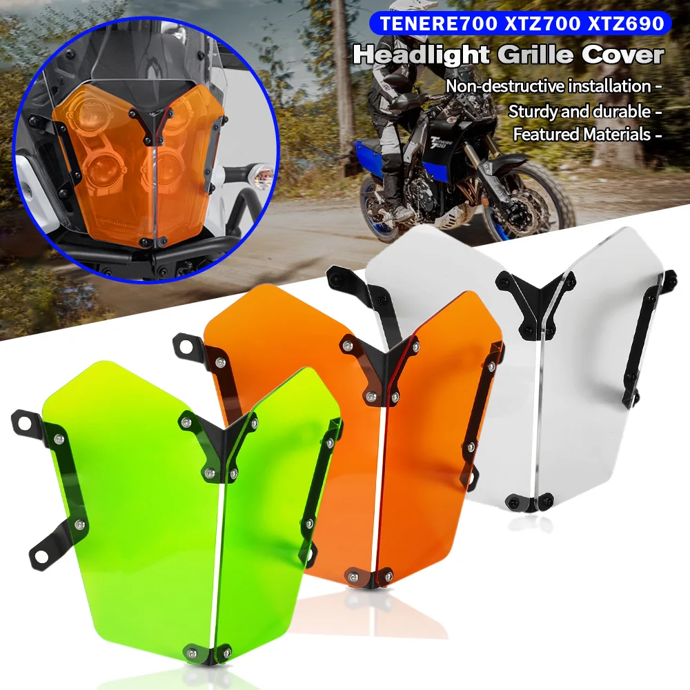 Motorcycle Acrylic Headlight Protector Grille Guard Cover Protection For YAMAHA TENERE 700 XTZ700 690 Tenere T7 2019 2020 2021
Motorcycle Acrylic Headlight Protector Grille Guard Cover Protection For YAMAHA TENERE 700 XTZ700 690 Tenere T7 2019 2020 2021