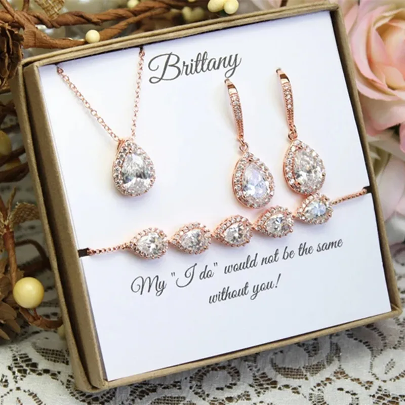 Custom color Bridesmaid gift set, Bridesmaid necklace bracelet earrings set, Bridesmaid earrings, Wedding jewelry set
Custom color Bridesmaid gift set, Bridesmaid necklace bracelet earrings set, Bridesmaid earrings, Wedding jewelry set