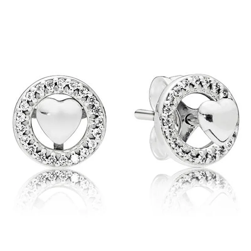 Authentic 925 Sterling Silver Sparkling Two-in-one Forever Heart With Crystal Stud Earrings For Women Wedding Fashion Jewelry
Authentic 925 Sterling Silver Sparkling Two-in-one Forever Heart With Crystal Stud Earrings For Women Wedding Fashion Jewelry