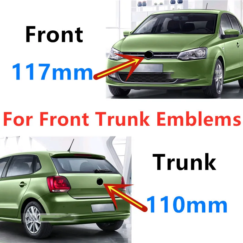 2pcs 3D ABS 117mm 110mm Car Front Grille Badges Rear Trunk Lid Emblem Logo For Polo 2009 2010 2011 2012 2013 Glossy Matte Black
2pcs 3D ABS 117mm 110mm Car Front Grille Badges Rear Trunk Lid Emblem Logo For Polo 2009 2010 2011 2012 2013 Glossy Matte Black
