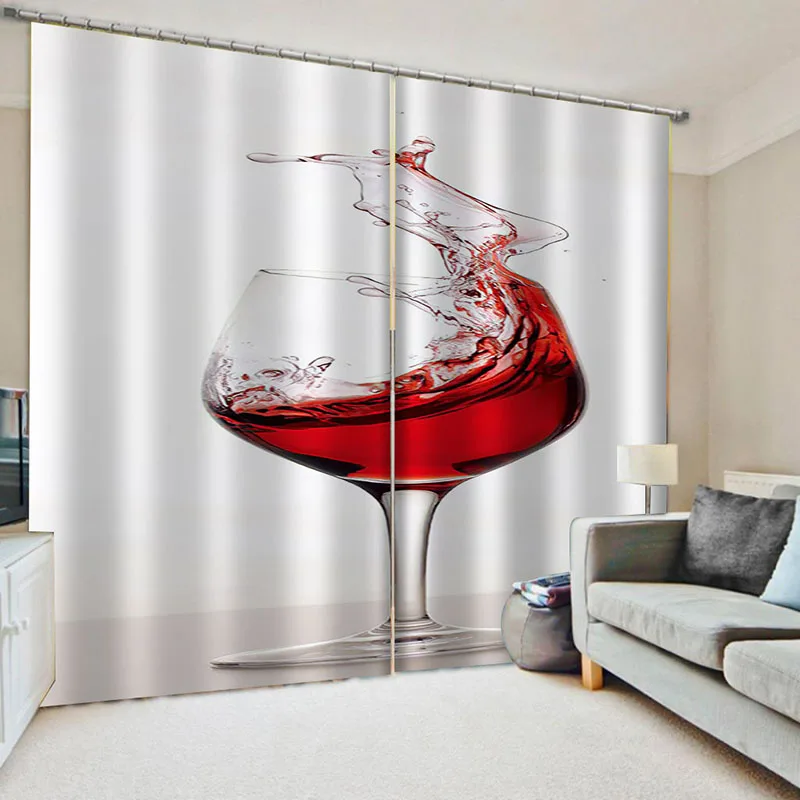 Window Cortinas Modern Window Curtain Romantic Red Wine Glass 3D Beer Grass Printing Curtain Window Drapes for Living Room
Window Cortinas Modern Window Curtain Romantic Red Wine Glass 3D Beer Grass Printing Curtain Window Drapes for Living Room