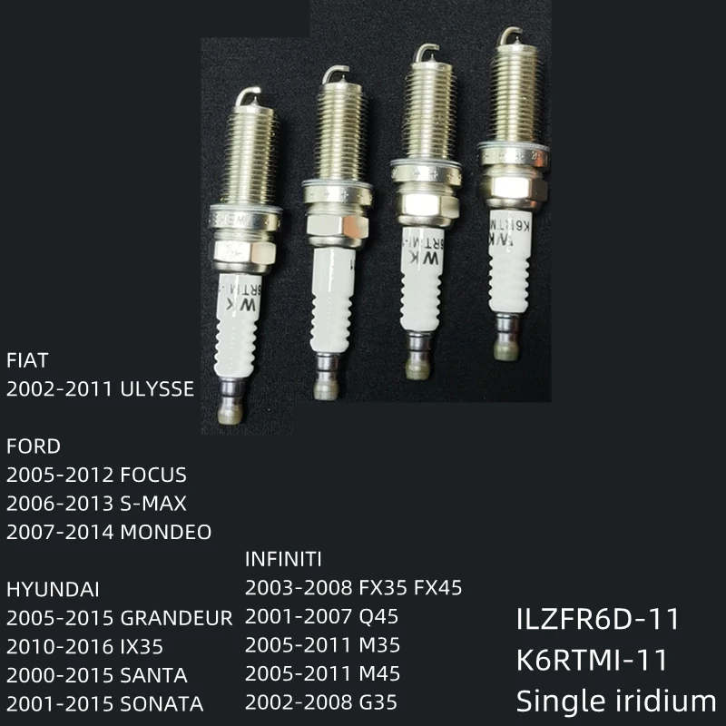 

0 242 236 510 ILZFR6D11 Car Engine Ignition Iridium Alloy Spark Plug For HYUNDAI IX35 SANTA SONATA INFINITI Q45 FX M 35 45 G35