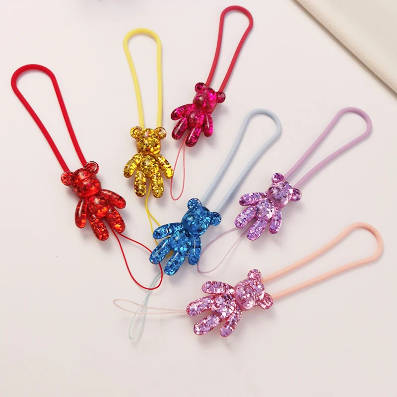 Antilost Sling Keychain Lanyard Short Liquid Silicone Wrist Strap Cartoon Shining Sequins Cute Bear Pendant Mobile Phone Lanyard
Antilost Sling Keychain Lanyard Short Liquid Silicone Wrist Strap Cartoon Shining Sequins Cute Bear Pendant Mobile Phone Lanyard