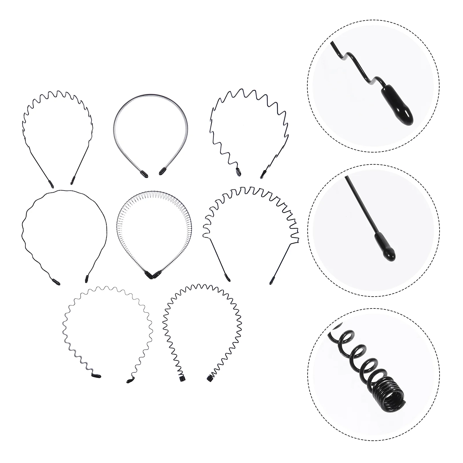 Hair Headband Metal Hoop Spring Hoops Wave Unisex Band Wavy Face Slicked Washinghairband Headbands Black Accessories Men
Hair Headband Metal Hoop Spring Hoops Wave Unisex Band Wavy Face Slicked Washinghairband Headbands Black Accessories Men