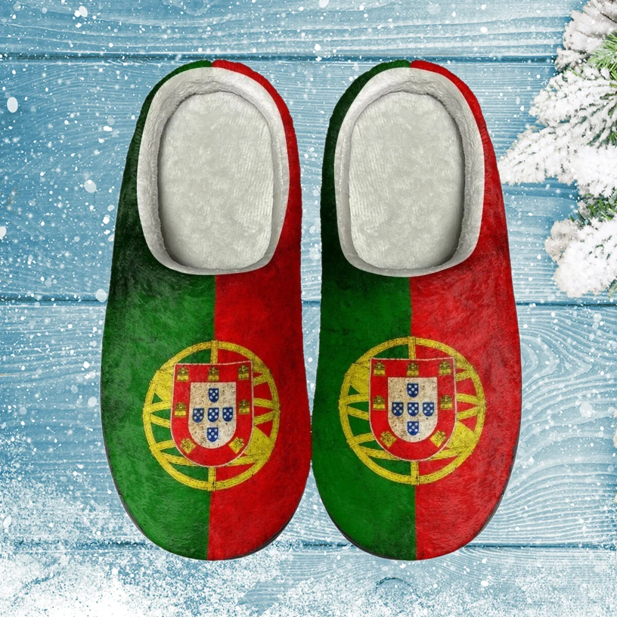 INSTANTARTS Unisex Portugal Flag Cotton Slippers Winter Autum Warm Closed Toe Flat Lightweight Thickened Indoor Slides Pantuflas
INSTANTARTS Unisex Portugal Flag Cotton Slippers Winter Autum Warm Closed Toe Flat Lightweight Thickened Indoor Slides Pantuflas
