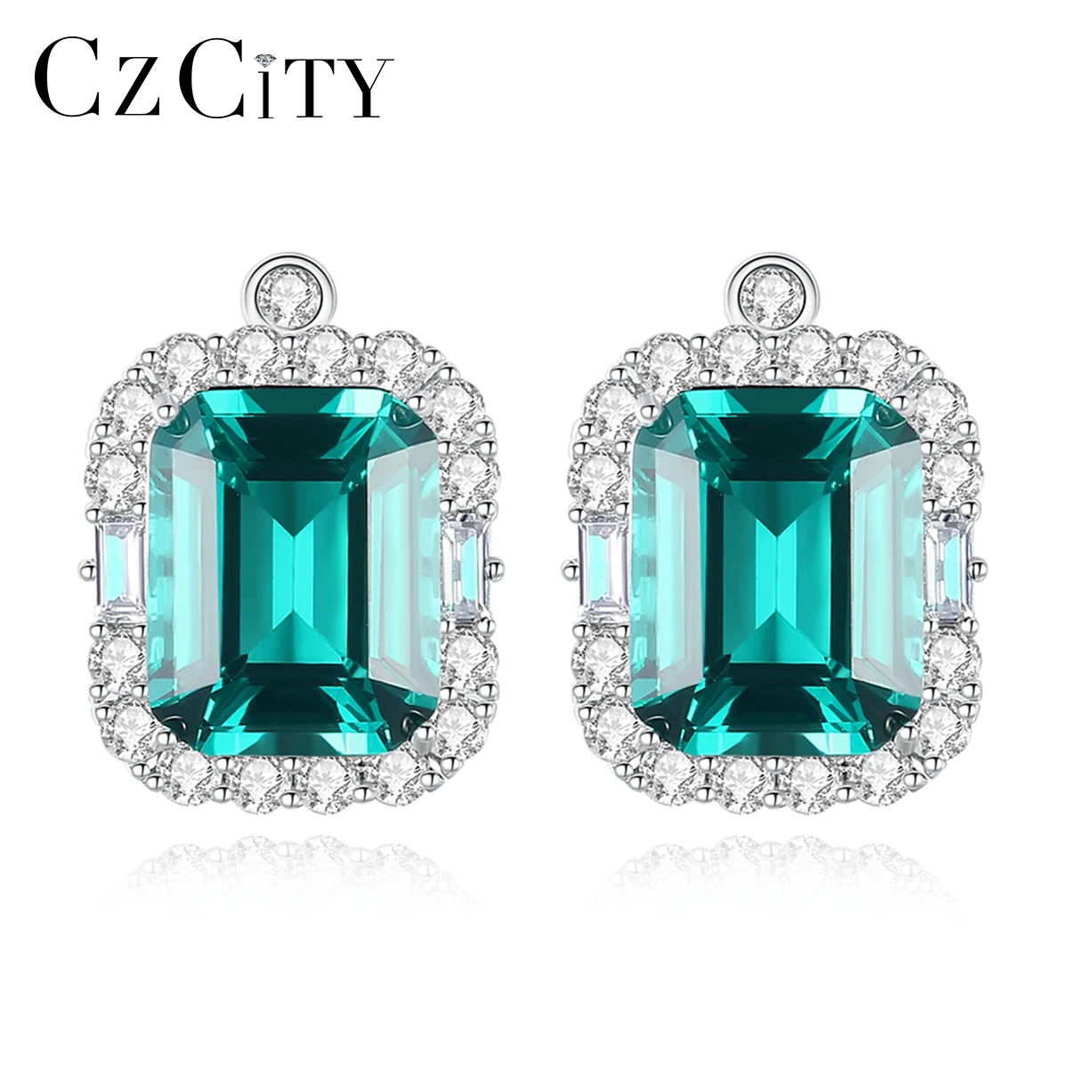 CZCITY New Fashion 925 Sterling Silver Stud Earrings for Women Fine Jewelry Square Topaz Gemstone Wedding Bridal Christmas Gifts
CZCITY New Fashion 925 Sterling Silver Stud Earrings for Women Fine Jewelry Square Topaz Gemstone Wedding Bridal Christmas Gifts