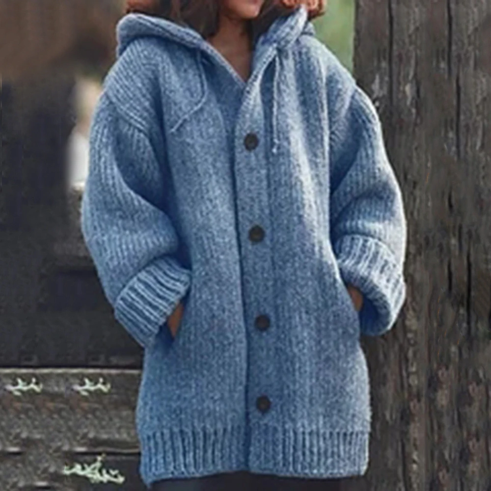 New Womens Cardigans Sweater Coat Warm Sweater Coats Loose Knitted Coat Autumn Winter Women Long Cardigan Oversized Hooded
New Womens Cardigans Sweater Coat Warm Sweater Coats Loose Knitted Coat Autumn Winter Women Long Cardigan Oversized Hooded