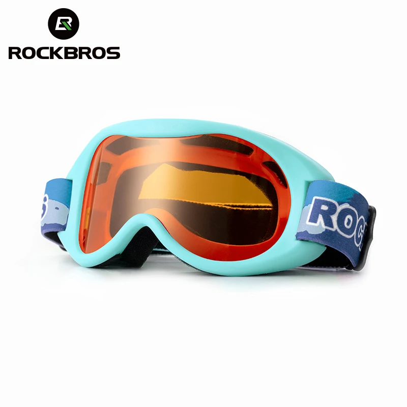 

ROCKBROS official Ski Goggles Anti-fog Windproof Double-Layer Lens Ultralight UV400 Children Glasses Ski Snowboard Goggles