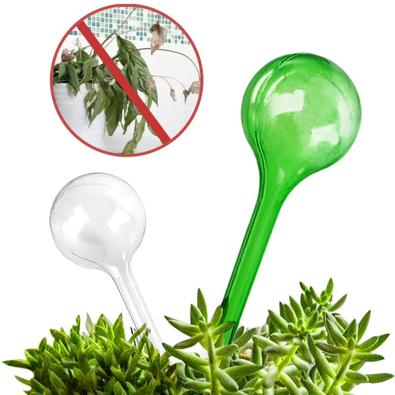Plant Watering Bulbs Automatic Self Watering Device Plastic Balls House Garden Water Can Drip Irrigation System Ship From EU 
Plant Watering Bulbs Automatic Self Watering Device Plastic Balls House Garden Water Can Drip Irrigation System Ship From EU