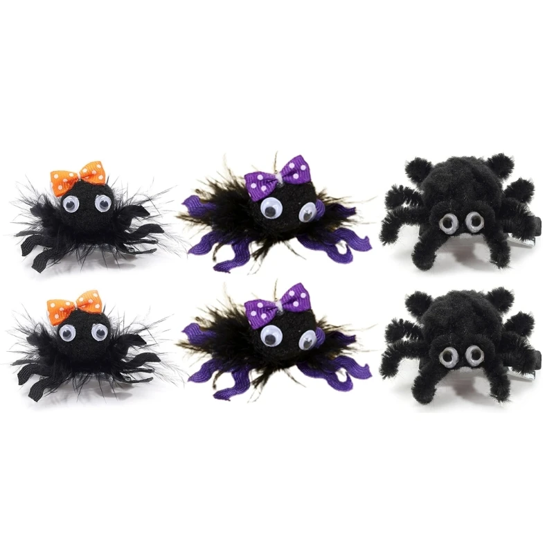 

Spiders Hairpin Set for Baby Girls Trendy Animal Hairclip Hair Barrettes for Kids Party Decor Headdress Hair Accessories