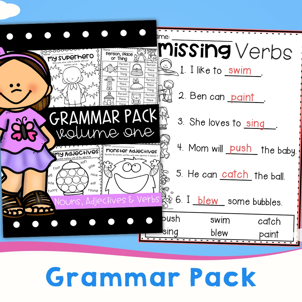 The English Grammar Workbook for 1st 2nd Grade learning book Nouns, Adjectives, Verbs, Punctuation and more! books for kids
The English Grammar Workbook for 1st 2nd Grade learning book Nouns, Adjectives, Verbs, Punctuation and more! books for kids