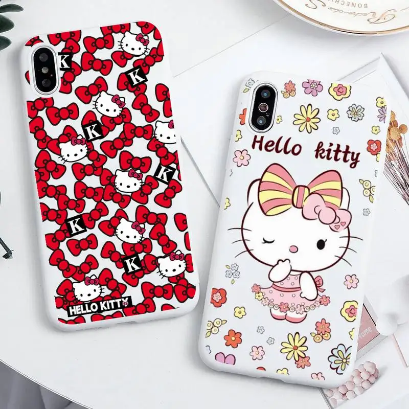 Cute Hello Kitty Phone Case For iphone 13 12 11 Pro Max Mini XS 8 7 6 6S Plus X SE 2020 XR Candy white Silicone cover
Cute Hello Kitty Phone Case For iphone 13 12 11 Pro Max Mini XS 8 7 6 6S Plus X SE 2020 XR Candy white Silicone cover