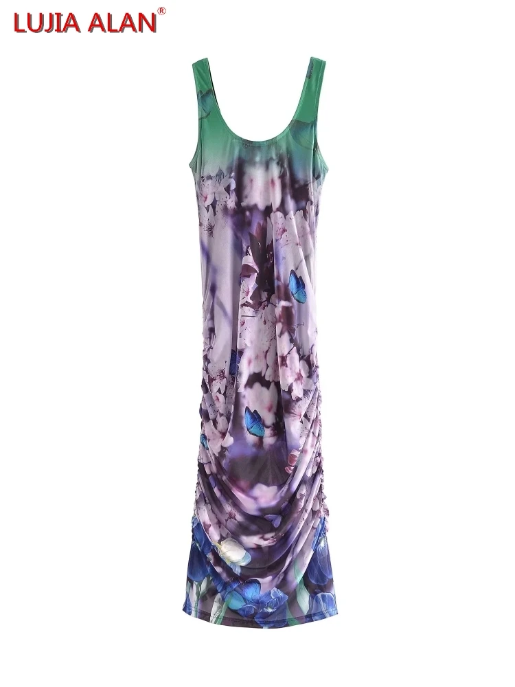 Женское Сетчатое платье-жилет с цветочным градиентным принтом, летнее женское Плиссированное облегающее платье средней длины, Vestidos LUJIA ALAN ...
Женское Сетчатое платье-жилет с цветочным градиентным принтом, летнее женское Плиссированное облегающее платье средней длины, Vestidos LUJIA ALAN ...