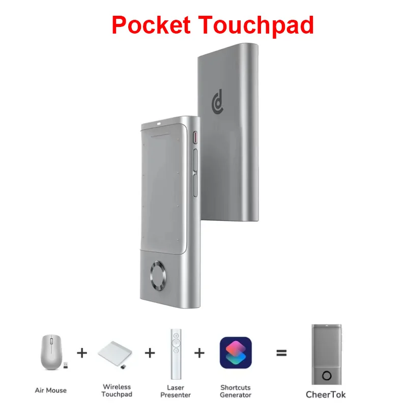 Cheerdots CheerTok Remote All-in-One Pocket Touchpad for Smart Devices AirMouse Presenter Shortcut Generator Smartphone Remote
Cheerdots CheerTok Remote All-in-One Pocket Touchpad for Smart Devices AirMouse Presenter Shortcut Generator Smartphone Remote