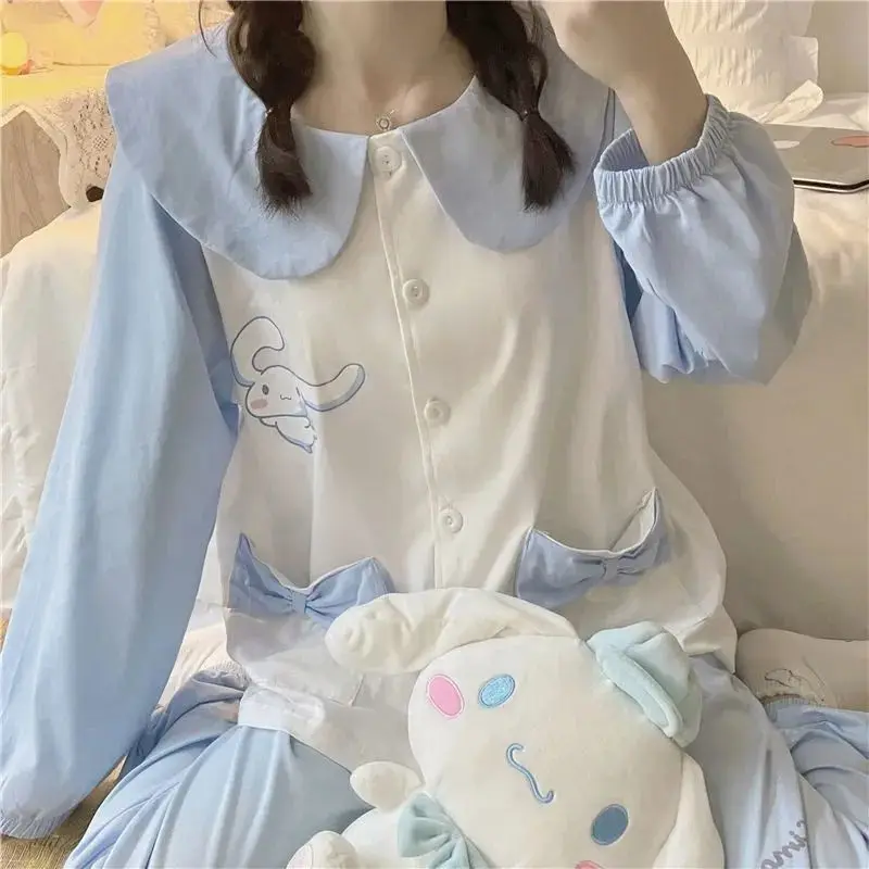 Girly Heart Sanrio Kawaii Anime Cinnamoroll Pajamas Cute Cartoon Sweet Loose Long Sleeve Trousers Clothes Lovely Toys for Girls
Girly Heart Sanrio Kawaii Anime Cinnamoroll Pajamas Cute Cartoon Sweet Loose Long Sleeve Trousers Clothes Lovely Toys for Girls