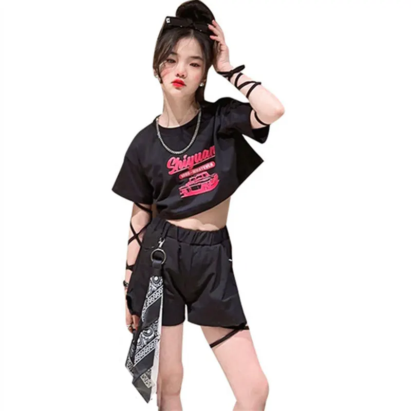 Teen Girls Clothing Sets Summer Fashion Strappy Crop Top + Shorts Cool Hip Hop Two Pieces Suit Children Streetwear Dance Outfits
Teen Girls Clothing Sets Summer Fashion Strappy Crop Top + Shorts Cool Hip Hop Two Pieces Suit Children Streetwear Dance Outfits